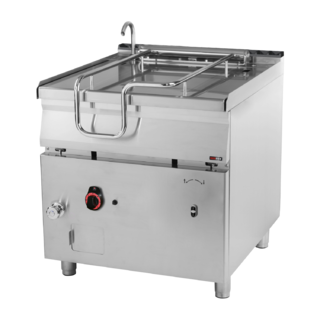 photo 1 sauteuse basculante automatique à gaz 80 l fond en acier - brm 90/80 g