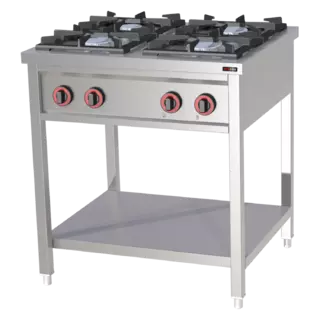 photo 1 fourneau à gaz 4x brûleur avec soubassement - spf 80 g