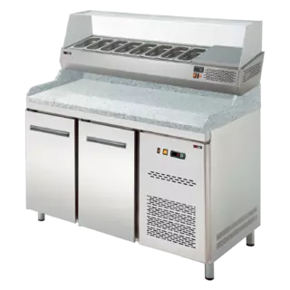 photo 1 vitrine refrigerée 150 cm gn 1/4 pour table rtp-2d - rch 4150