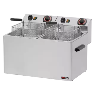 photo 1 friteuse électrique double 0,75 kw/l, 8+8 l top 400 v - fe 77 t