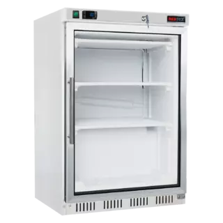 photo 1 armoire réfrigerée froid négatif 130 l porte verre 3x grille, blanche - hf 200/g