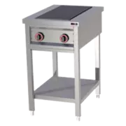 Photo 1 matériel référence RED9403: Fourneau électrique 2x feu avec soubassement 400 V - SPF 50 E