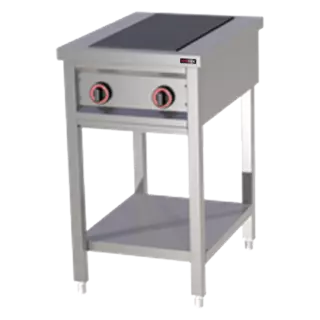 photo 1 fourneau électrique 2x feu avec soubassement 400 v - spf 50 e