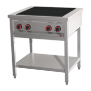 Photo 1 matériel référence RED9404: Fourneau électrique 4x feu avec soubassement 400 V - SPF 80 E