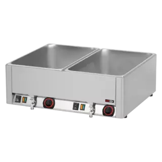 photo 1 bain marie électrique 2x gn 1/1 - 150 top avec vidange - bmv 2115