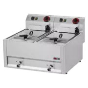 Photo 1 matériel référence RED952: Friteuse électrique double 0,75 kW/l, 8+8 l sans soubassement 400 V - FE 60 ELT