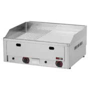 Photo 1 matériel référence RED995: Plaque de cuisson 65x48 à gaz chromée combinée TOP - FTHRC 60 G