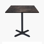 Photo 1 matériel référence DINA77E1644E: Tables carrées 70x70cm pied noir - volcanic ash - Lot de 4 tables