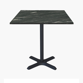 photo 1 tables carrées 70x70cm pied noir - calypso - lot de 4 tables