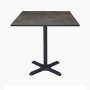 Photo 1 matériel référence DINA77E2320Z: Tables carrées 70x70cm pied noir - seattle fusion - Lot de 4 tables