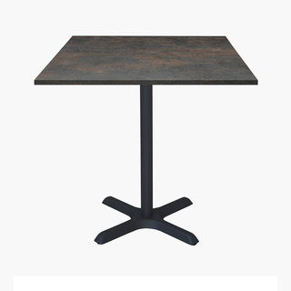 photo 1 tables carrées 70x70cm pied noir - seattle fusion - lot de 4 tables