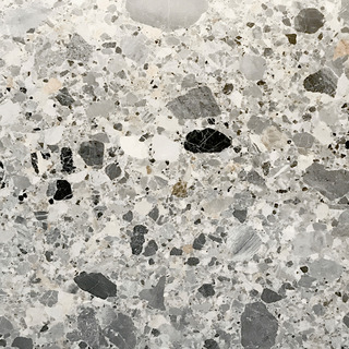 photo 2 tables carrées 70x70cm pied noir - terrazzo cepp - lot de 4 tables