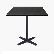 Photo 1 matériel référence DINA77E5156SOLID: Tables carrées 70x70cm pied noir - marquina - Lot de 4 tables
