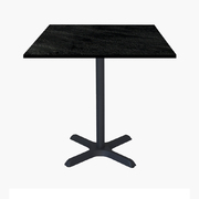 Photo 1 matériel référence DINA77EU1049P: Tables carrées 70x70cm pied noir - noir moon - Lot de 4 tables