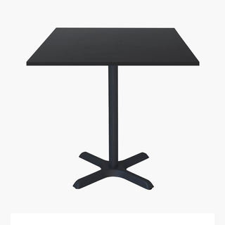 photo 1 tables carrées 70x70cm pied noir - noir 1200vv - lot de 4 tables