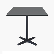 Photo 1 matériel référence DINA77EU72995: Tables carrées 70x70cm pied noir - gris anthracite - Lot de 4 tables