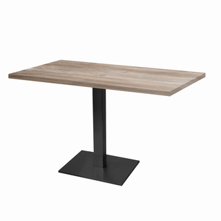 photo 1 tables rectangulaires 110 x 70cm pied noir - chene de saman - lot de 2 tables