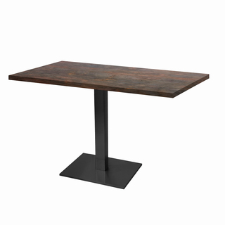 photo 1 tables rectangulaires 110 x 70cm pied noir - underground rouille - lot de 2 tables