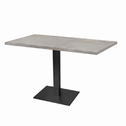 Photo 1 matériel référence MIL11070ME2550E: Tables rectangulaires 110 x 70cm pied noir - beton naturel - Lot de 2 tables