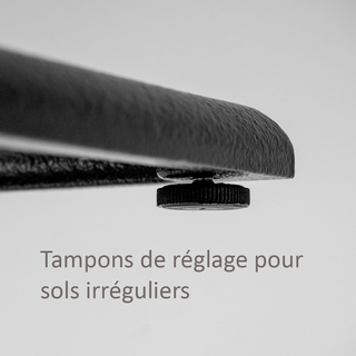 photo 4 tables rectangulaires 110 x 70cm pied noir - beton naturel - lot de 2 tables
