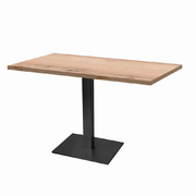 Photo 1 matériel référence MIL11070ME2692W: Tables rectangulaires 110 x 70cm pied noir - chene delano - Lot de 2 tables