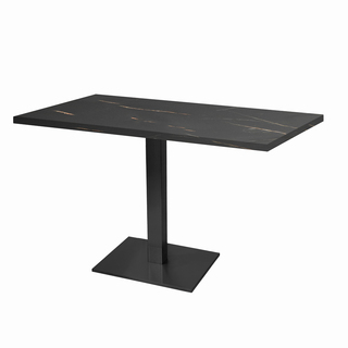 photo 1 tables rectangulaires 110 x 70cm pied noir - marbre elite - lot de 2 tables