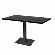 Photo 1 matériel référence MIL11070ME5156SOLID: Tables rectangulaires 110 x 70cm pied noir - marquina - Lot de 2 tables