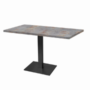 Photo 1 matériel référence MIL11070ME5628MP: Tables rectangulaires 110 x 70cm pied noir - gris rouille - Lot de 2 tables