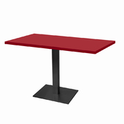 Photo 1 matériel référence MIL11070MEU04B-4058: Tables rectangulaires 110 x 70cm pied noir - rouge - Lot de 2 tables