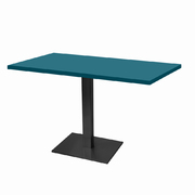Photo 1 matériel référence MIL11070MEU04B-6239: Tables rectangulaires 110 x 70cm pied noir - bleu prusse - Lot de 2 tables