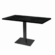Photo 1 matériel référence MIL11070MEU1049P: Tables rectangulaires 110 x 70cm pied noir - noir moon - Lot de 2 tables