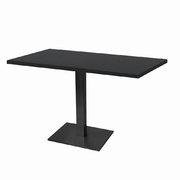 Photo 1 matériel référence MIL11070MEU601: Tables rectangulaires 110 x 70cm pied noir - noir 1200vv - Lot de 2 tables