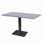 Photo 1 matériel référence MIL11070MEU68117: Tables rectangulaires 110 x 70cm pied noir - gris perle - Lot de 2 tables