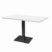 Photo 1 matériel référence MIL11070MEU9010: Tables rectangulaires 110 x 70cm pied noir - blanc 1026vv - Lot de 2 tables