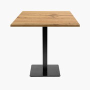 Photo 1 matériel référence MIL77E04F-1217: Tables carrées 70x70cm pied noir - chene armor - Lot de 4 tables