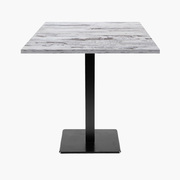 Photo 1 matériel référence MIL77E04F-1895: Tables carrées 70x70cm pied noir - chene islande - Lot de 4 tables