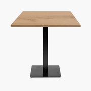 Photo 1 matériel référence MIL77E2692W: Tables carrées 70x70cm pied noir - chene delano - Lot de 4 tables