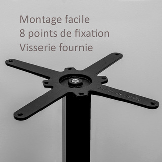 photo 5 tables carrées 70x70cm pied noir - chene slovene - lot de 4 tables