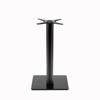 photo 4 tables carrées 70x70cm pied noir - volcanic ash - lot de 4 tables