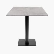 Photo 1 matériel référence MILT77E2007W: Tables carrées 70x70cm pied noir - cuma light - Lot de 4 tables