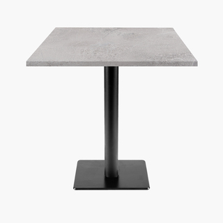 photo 1 tables carrées 70x70cm pied noir - cuma light - lot de 4 tables