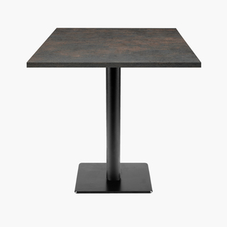 photo 1 tables carrées 70x70cm pied noir - seattle fusion - lot de 4 tables