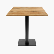 Photo 1 matériel référence MILT77E2904E: Tables carrées 70x70cm pied noir - chene slovene - Lot de 4 tables