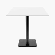 Photo 1 matériel référence MILT77EU9010: Tables carrées 70x70cm pied noir - blanc 1026vv - Lot de 4 tables