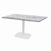 Photo 1 matériel référence RNDB11070ME04F-1895: Tables rectangulaires 110 x 70cm pied blanc - chene islande - Lot de 2 tables