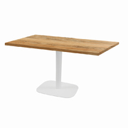 Photo 1 matériel référence RNDB11070ME2904E: Tables rectangulaires 110 x 70cm pied blanc - chene slovene - Lot de 2 tables