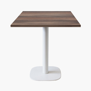 Photo 1 matériel référence RNDB77E045-1249: Tables carrées 70x70cm pied blanc - chene montagne - Lot de 4 tables