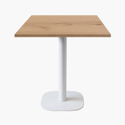 Photo 1 matériel référence RNDB77E2692W: Tables carrées 70x70cm pied blanc - chene delano - Lot de 4 tables