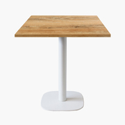Photo 1 matériel référence RNDB77E2904E: Tables carrées 70x70cm pied blanc - chene slovene - Lot de 4 tables