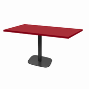 Photo 1 matériel référence RNDN11070MEU04B-4058: Tables rectangulaires 110 x 70cm pied noir - rouge - Lot de 2 tables